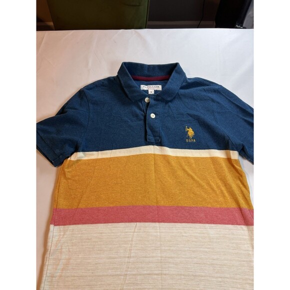 US Polo Association Men’s Size Small Three Toned Collared Short Sleeve Shirt - Picture 1 of 6
